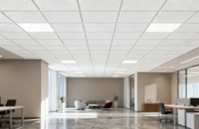 Armstrong acoustic ceiling tiles in a commercial office space